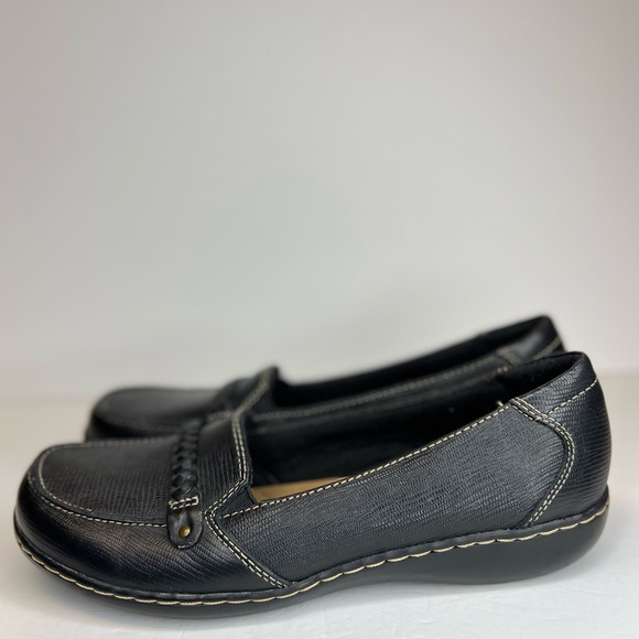 Clark’s Women's Ashland Step Loafer Sz 10M Black Leather 64580 Superb Clean! - Picture 8 of 14